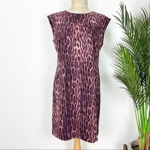 Michael Kors Purple Leopard Print Dress